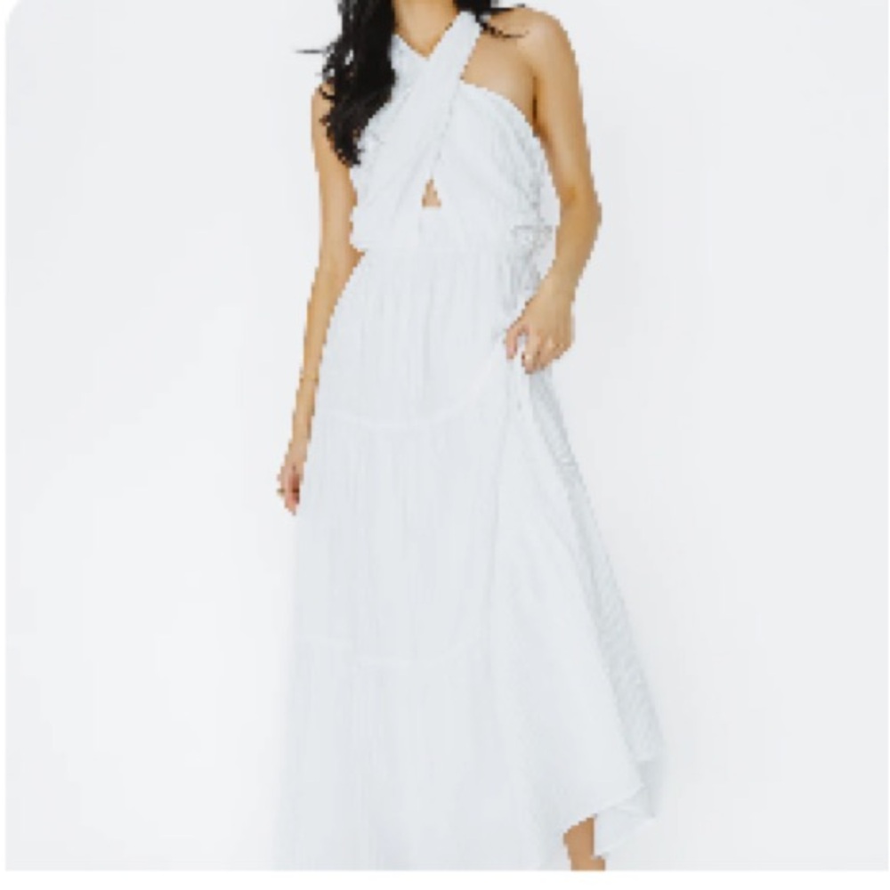 Bohme Reece Maxi Dress White size small
